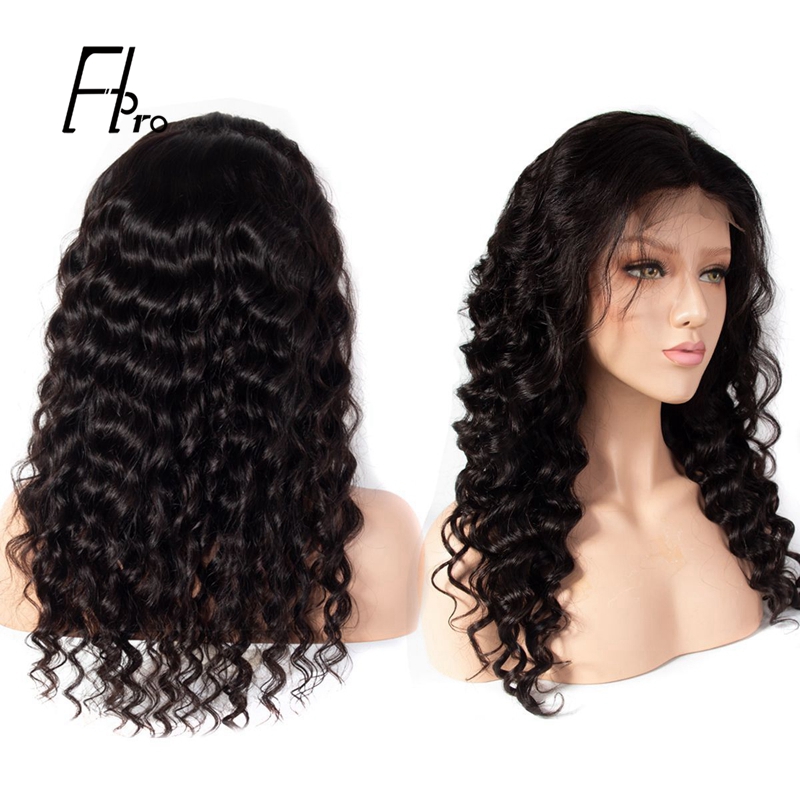 13x4 Front Lace Wig Loose Wave Natural Density Virgin Hair Wigs